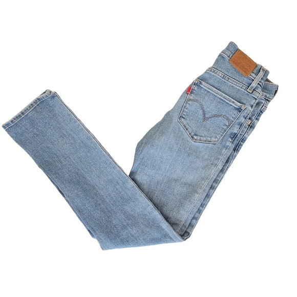 Levi’s 724 high rise straight jeans Los Angeles Swag medium wash size 24 - Picture 5 of 15
